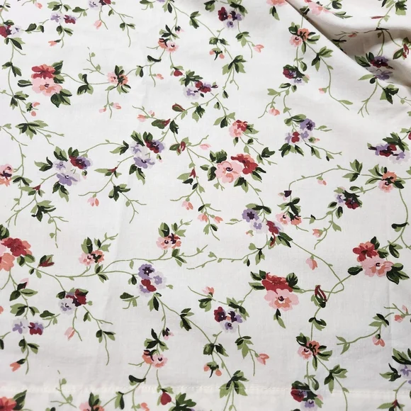 VTG Laura Ashley Polyanthus Primrose Full Flat Sheet And 2 Pillowcases - Picture 7 of 10